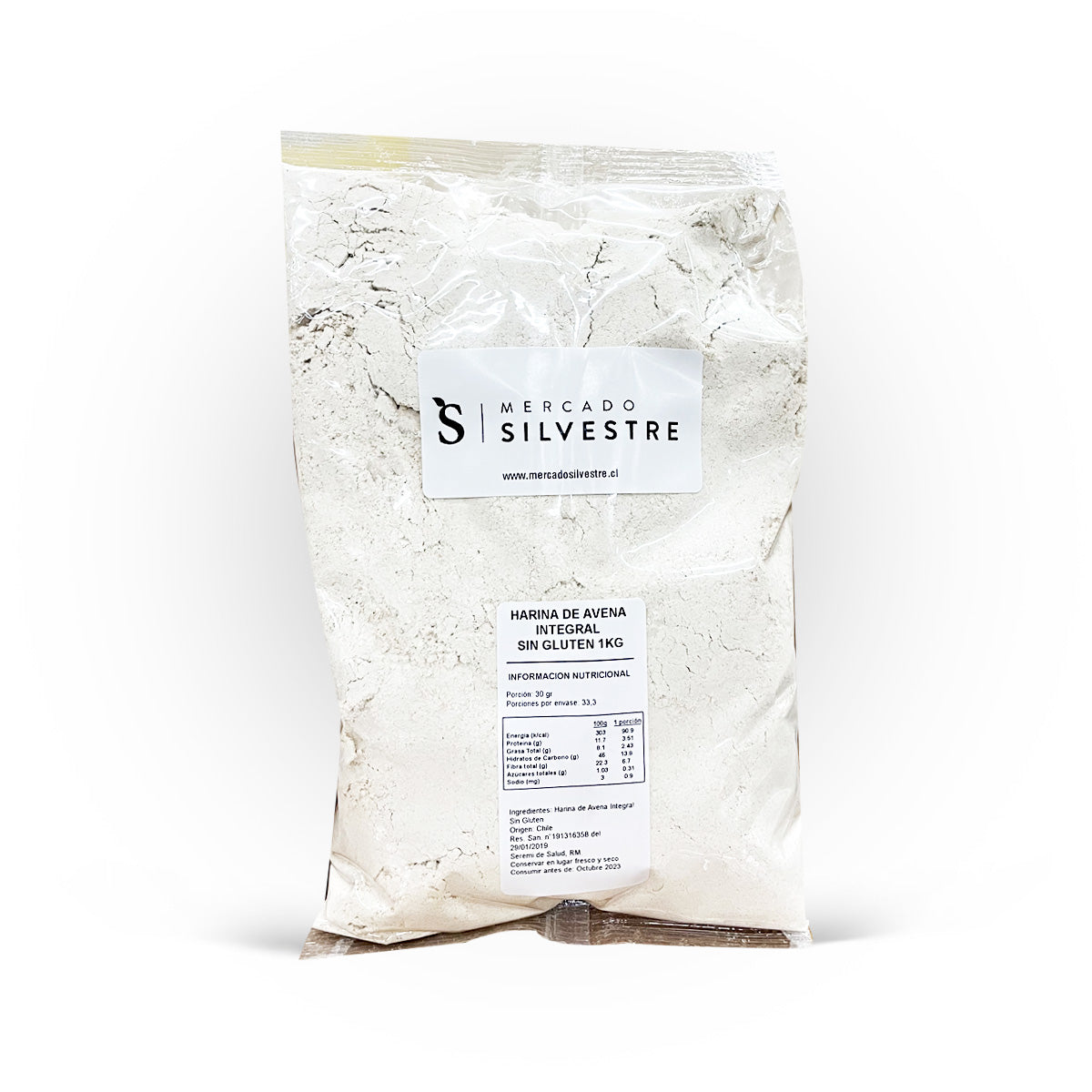 Harina de Avena Integral Sin Gluten 1kg-Arroz y Granos-Mercado Silvestre