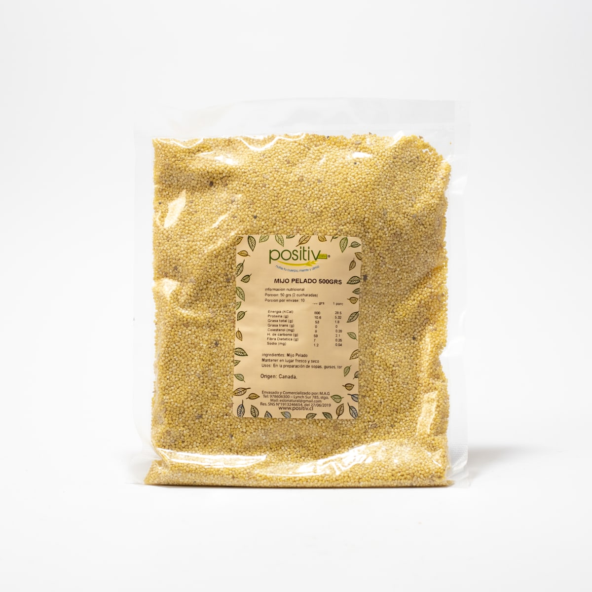 Mijo Pelado 500gr - Positiv-Cereales-Mercado Silvestre