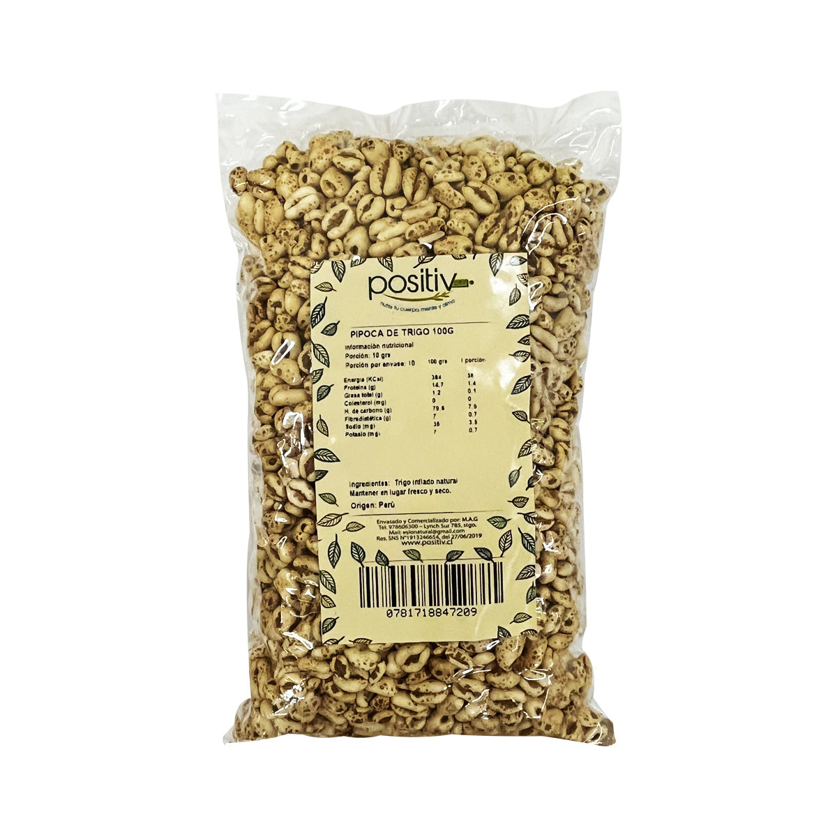 Pipoca de Trigo Natural 100gr - Positiv-Cereales-Mercado Silvestre