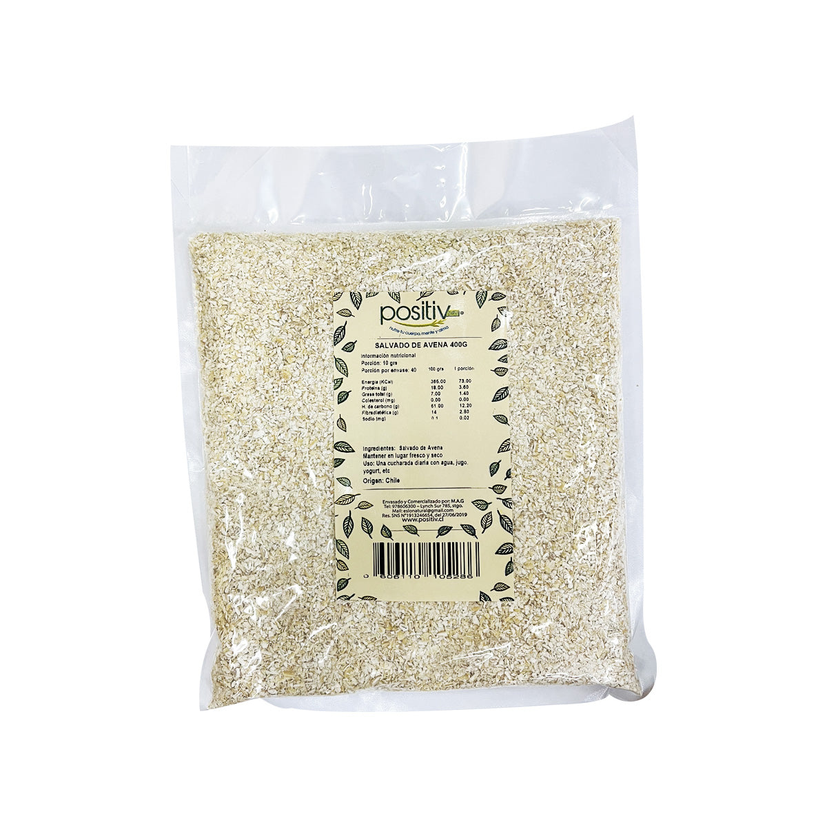 Salvado de Avena 400gr - Positiv-Cereales-Mercado Silvestre