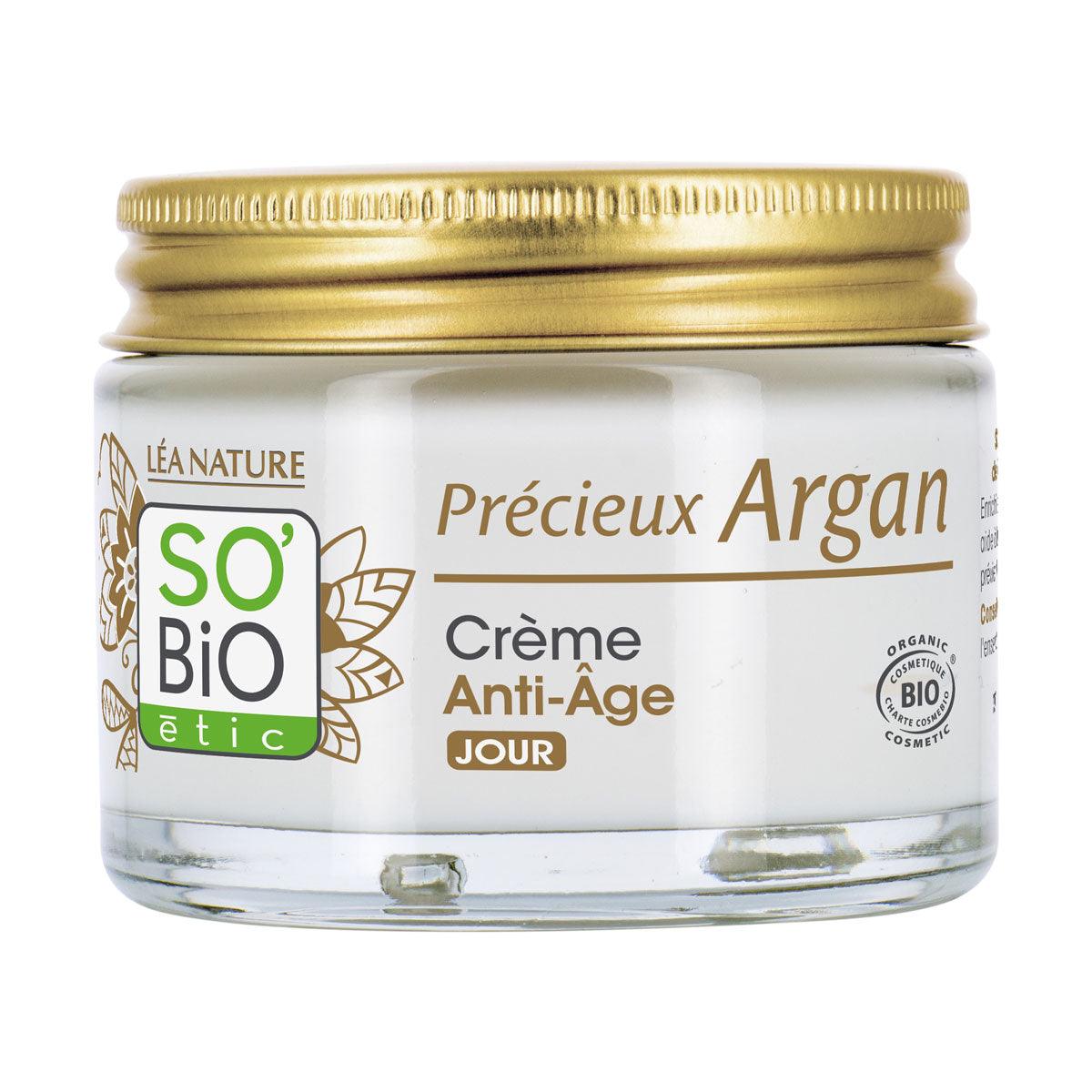 Crema de Día Anti Age Aceite de Argán con Ácido Hialurónico 50ml - So Bio Etic-Belleza Natural-Mercado Silvestre