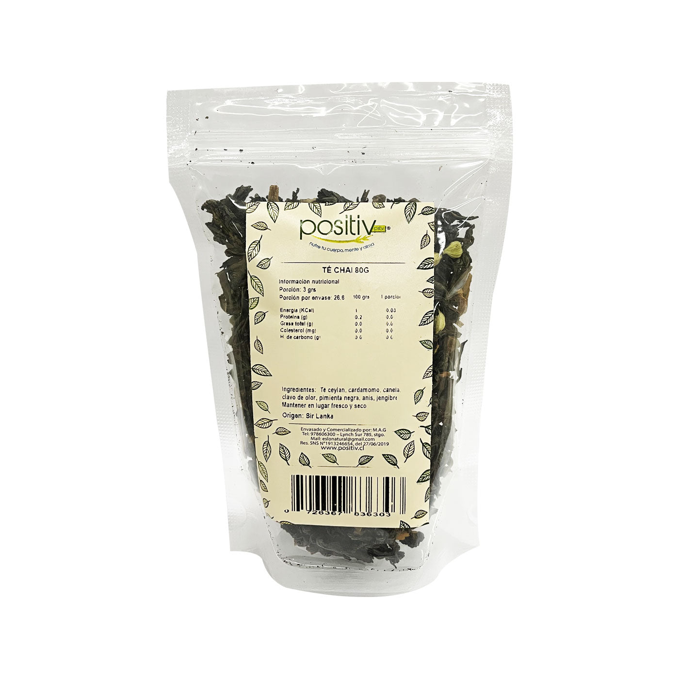 Té Chai 80gr - Positiv-Té/Café/Infusiones-Mercado Silvestre