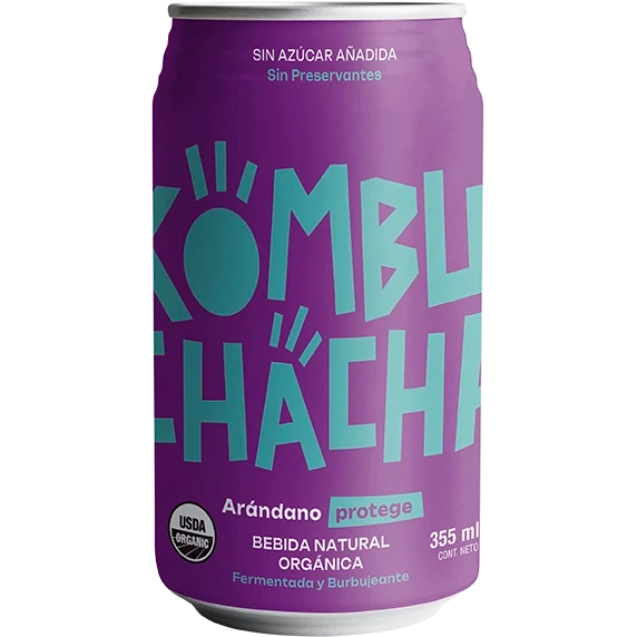 Kombucha Arándano Sin Azúcar 355ml - Kombuchacha