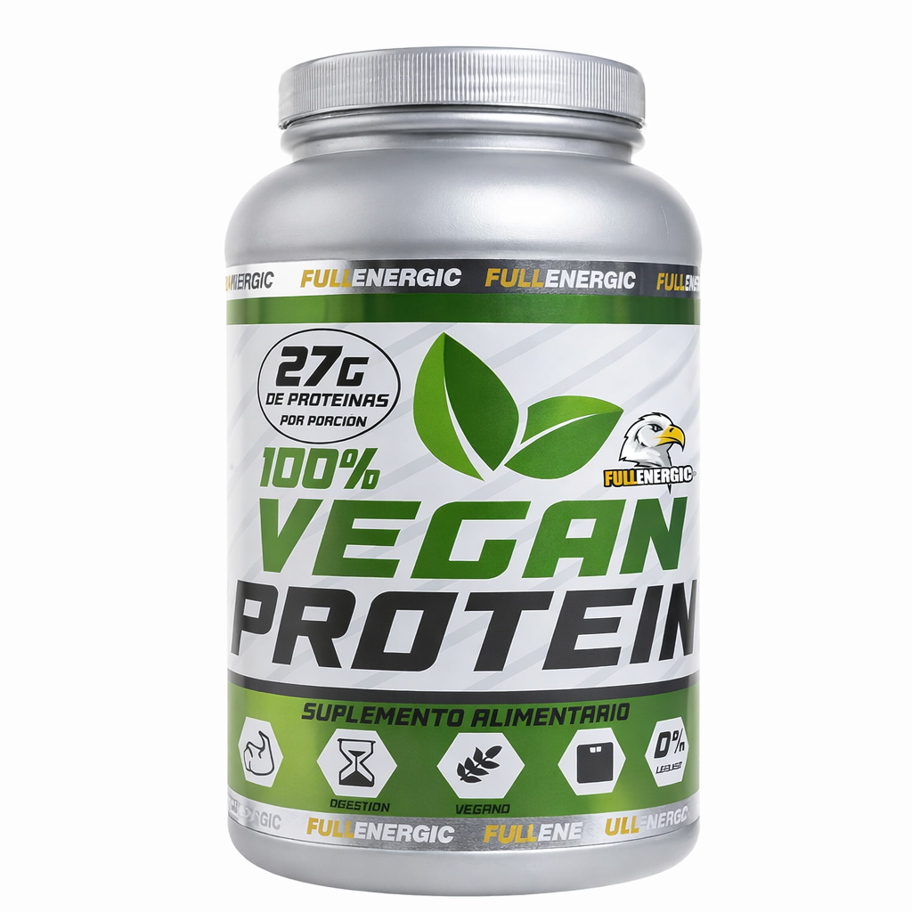 100% Vegan Protein Chocolate 1kg (30 porciones) – Sin Gluten – Full Energic