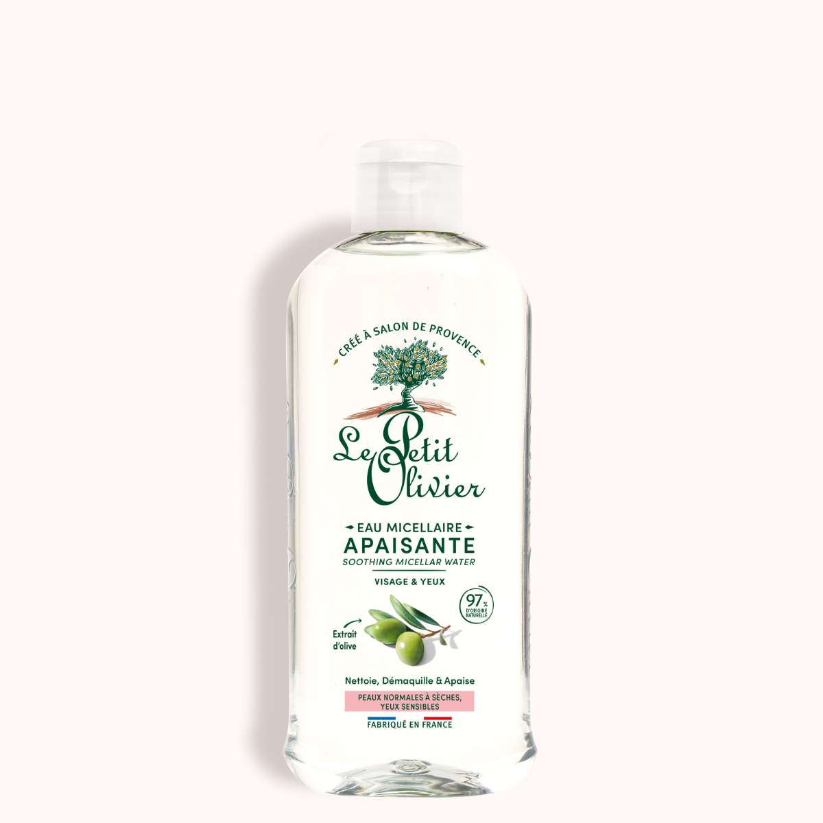 Agua Micelar Calmante con Extracto de Oliva 400ml - Le Petit Olivier