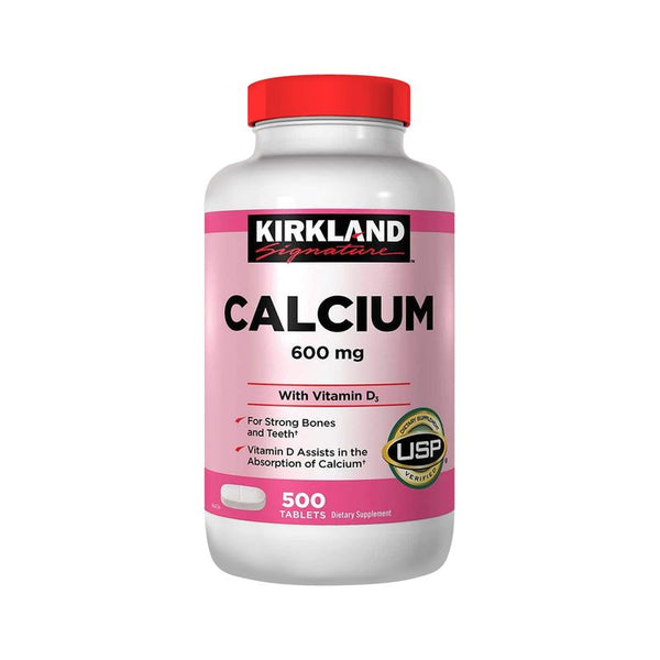 Calcio 600mg con Vitamina D3 400 UI 500 Tabletas - Kirkland