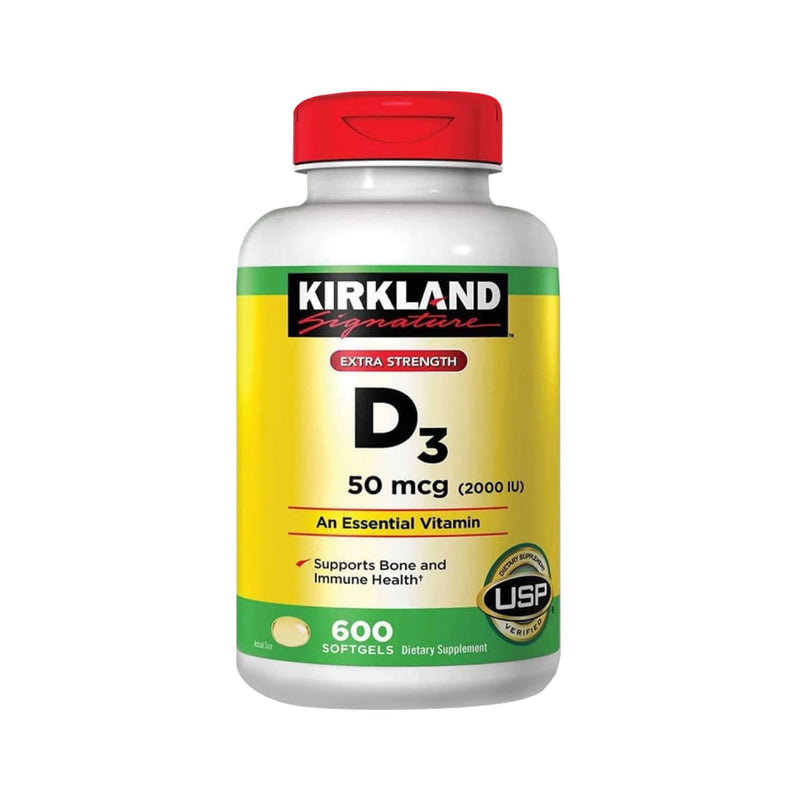 Vitamina D3 2000 UI 600 Cápsulas Softgel (18 meses) - Kirkland