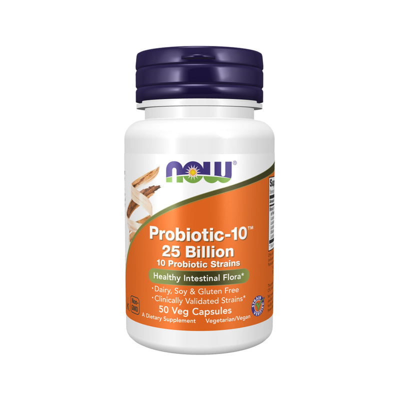 Probiotic-10, 25 Billones, 50 Cápsulas Veg - Now Foods