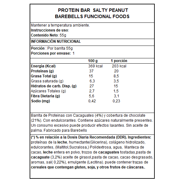 Salted Peanut Caramel Protein Bar 55gr - Barebells