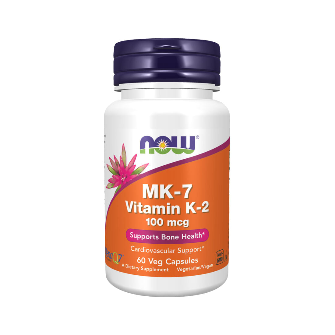 MK-7 Vitamina K2 100mcg 60 Cápsulas Vegetales (2 meses) - Now Foods