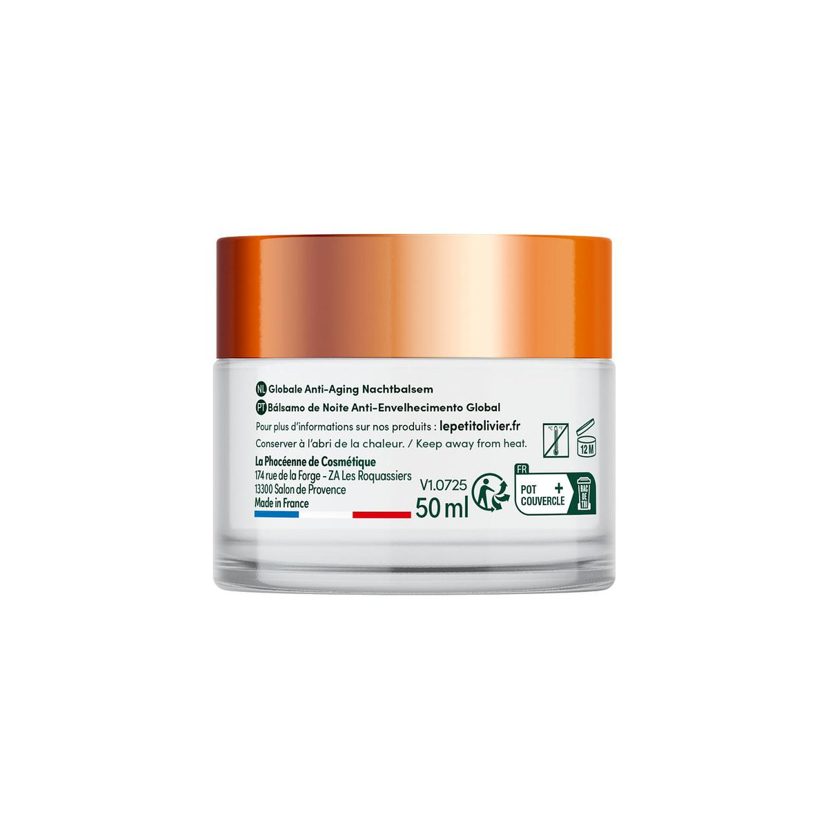 Bálsamo de Noche Antiedad Global con Argán 50ml - Le Petit Olivier