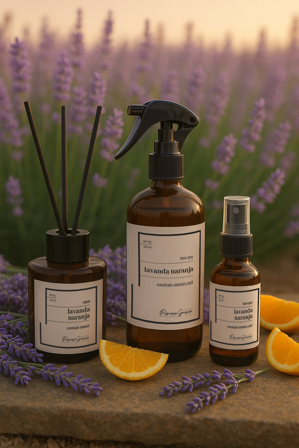 Aromatizador Spray Lavanda Naranja 250ml  – Ambiente y Textil - Rosario Garcés