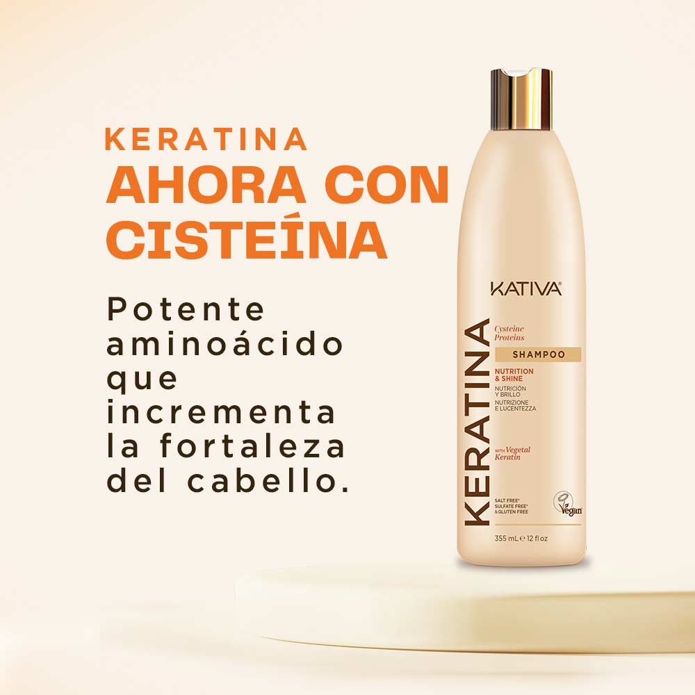 Acondicionador Keratina Nutrición y Brillo 355ml Kativa