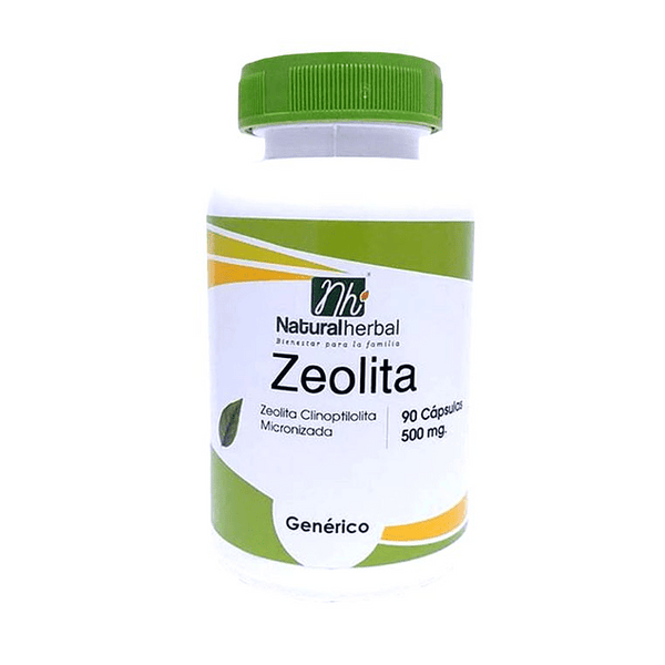 Zeolita 500mg 90 Cápsulas - Natural Herbal