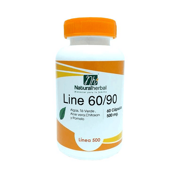 Line 60/90 500mg 60 Cápsulas - Natural Herbal