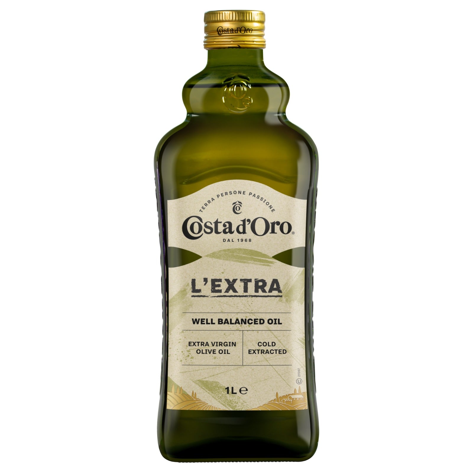 Aceite de Oliva Extra Virgen Italiano 1 LT - Sabor Suave y Balanceado - Costa d’Oro