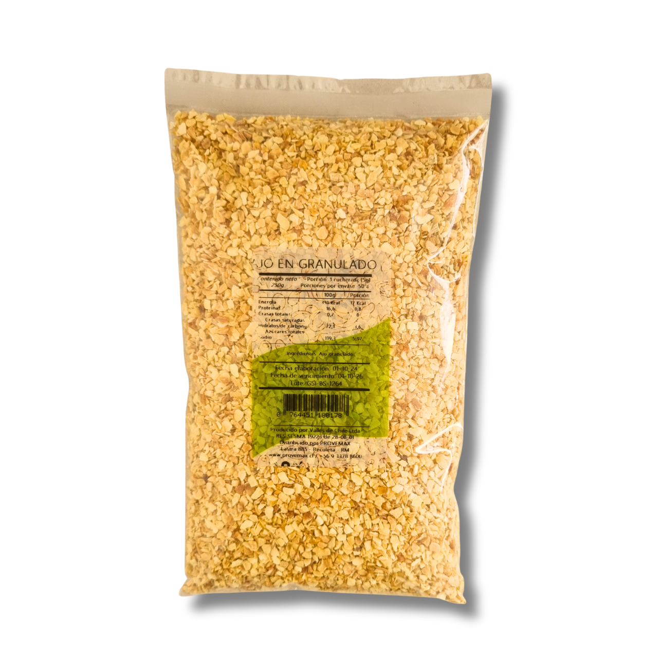 Ajo Granulado 250gr - Valles de Chile