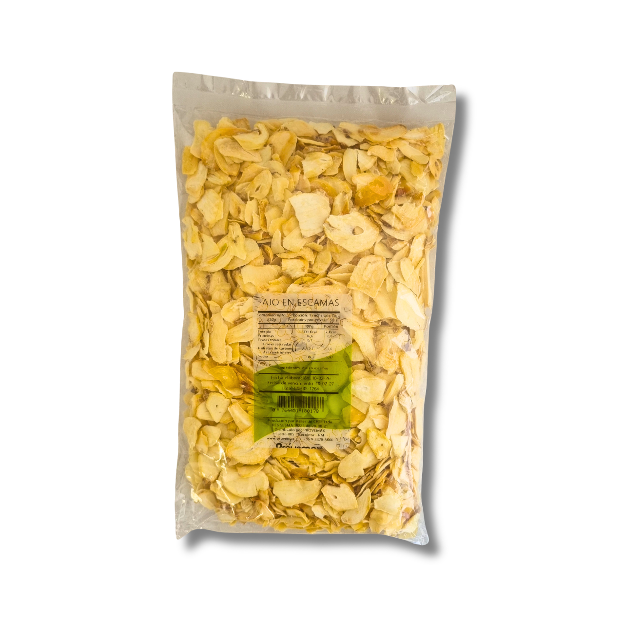 Ajo en Escamas 250gr - Valles de Chile