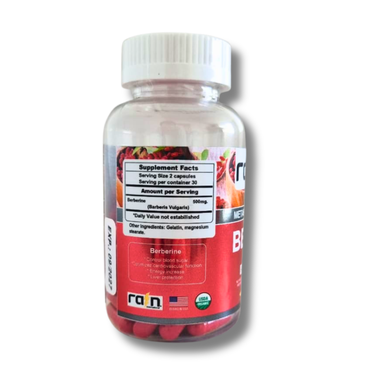 Berberina 1000mg – 60 Cápsulas Vegetales (1 mes) – Rain