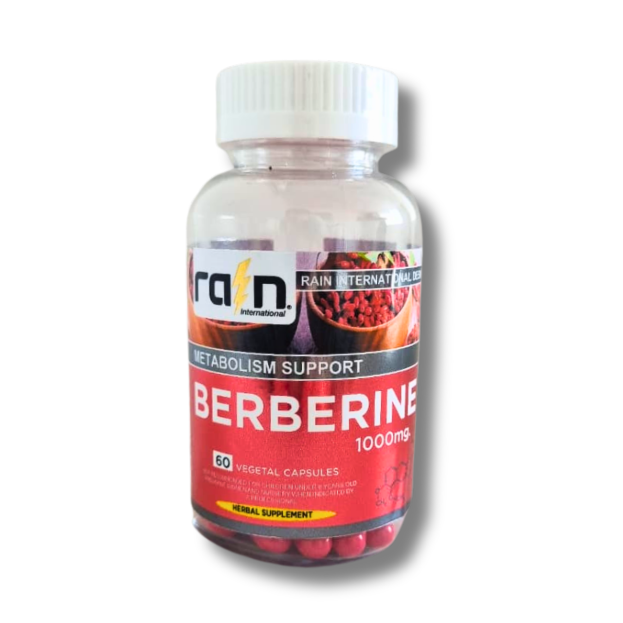 Berberina 1000mg – 60 Cápsulas Vegetales (1 mes) – Rain