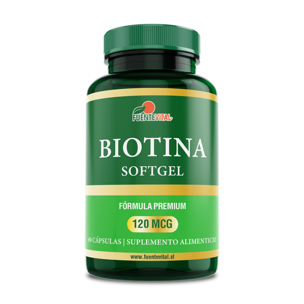 Biotina 60 Cápsulas Softgel (2 meses) - Fuente Vital