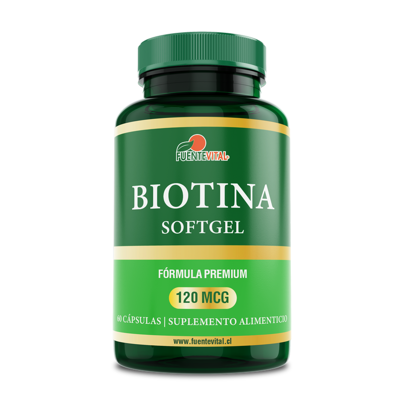 Biotina 60 Cápsulas Softgel (2 meses) - Fuente Vital