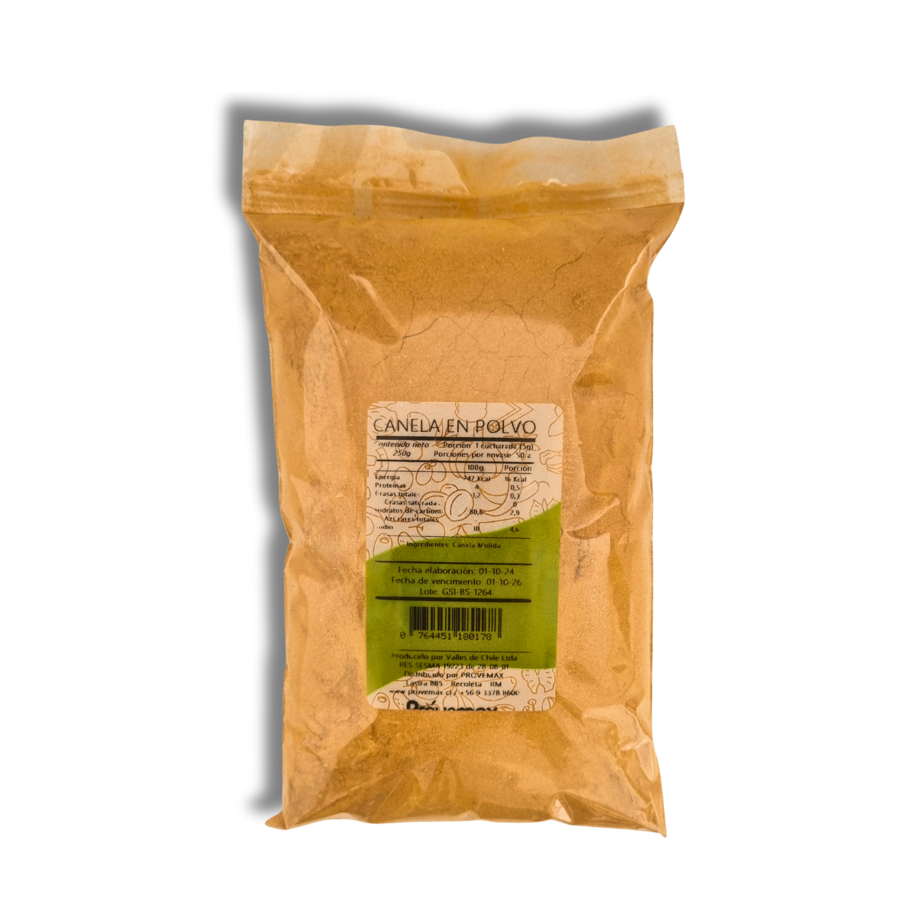 Canela En Polvo 250gr - Valles de Chile