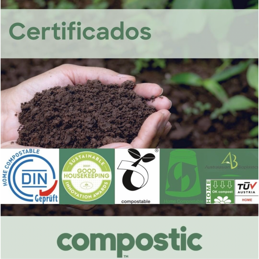 Bolsas Reutilizables Compostables con Cierre (Tamaño Sándwich) – 15 Unidades – Compostic