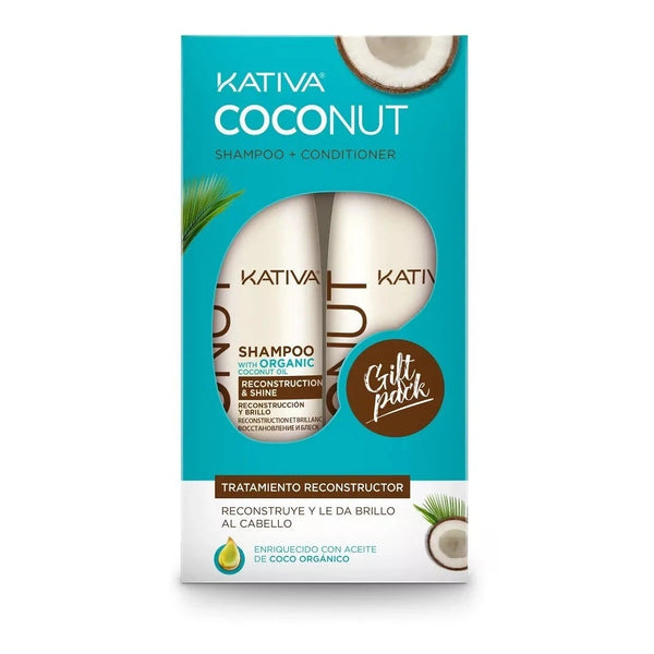 Pack Shampoo y Acondicionador Coconut Reconstrucción Brillo 250ml - Kativa