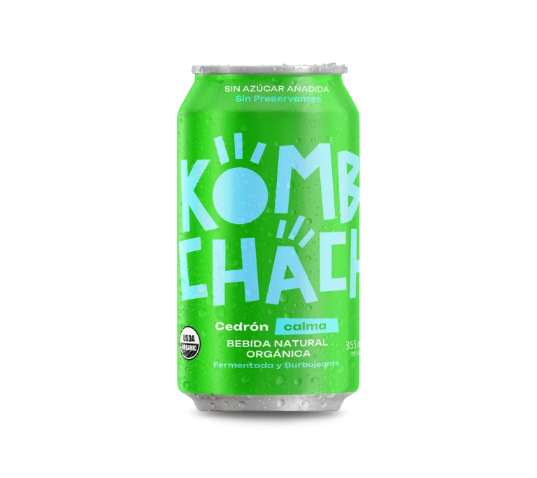 Kombucha Cedrón Sin Azúcar 355ml - Kombuchacha