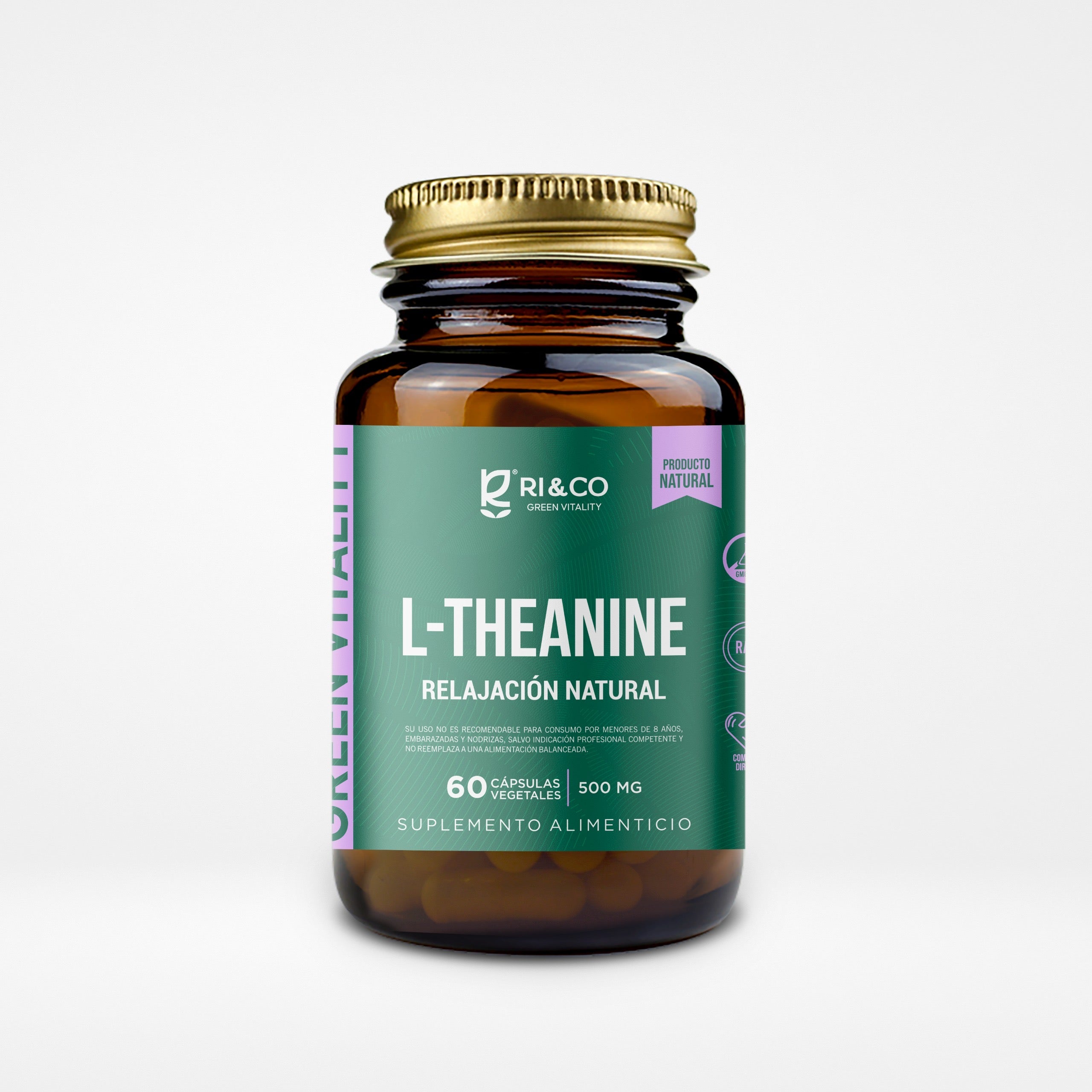 L-Teanina 500mg – Calma y Enfoque Natural | 60 Cápsulas Vegetales (1 Mes) – RI&CO