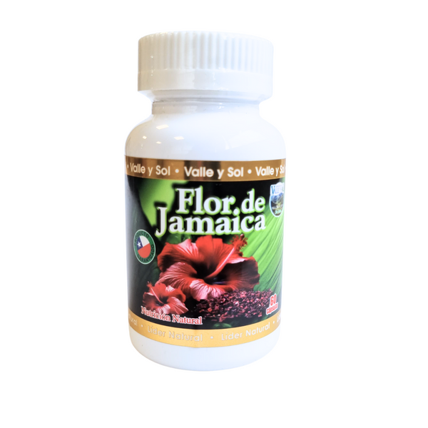 Flor de Jamaica 500mg 60 Cápsulas (1 mes) - Valle y Sol