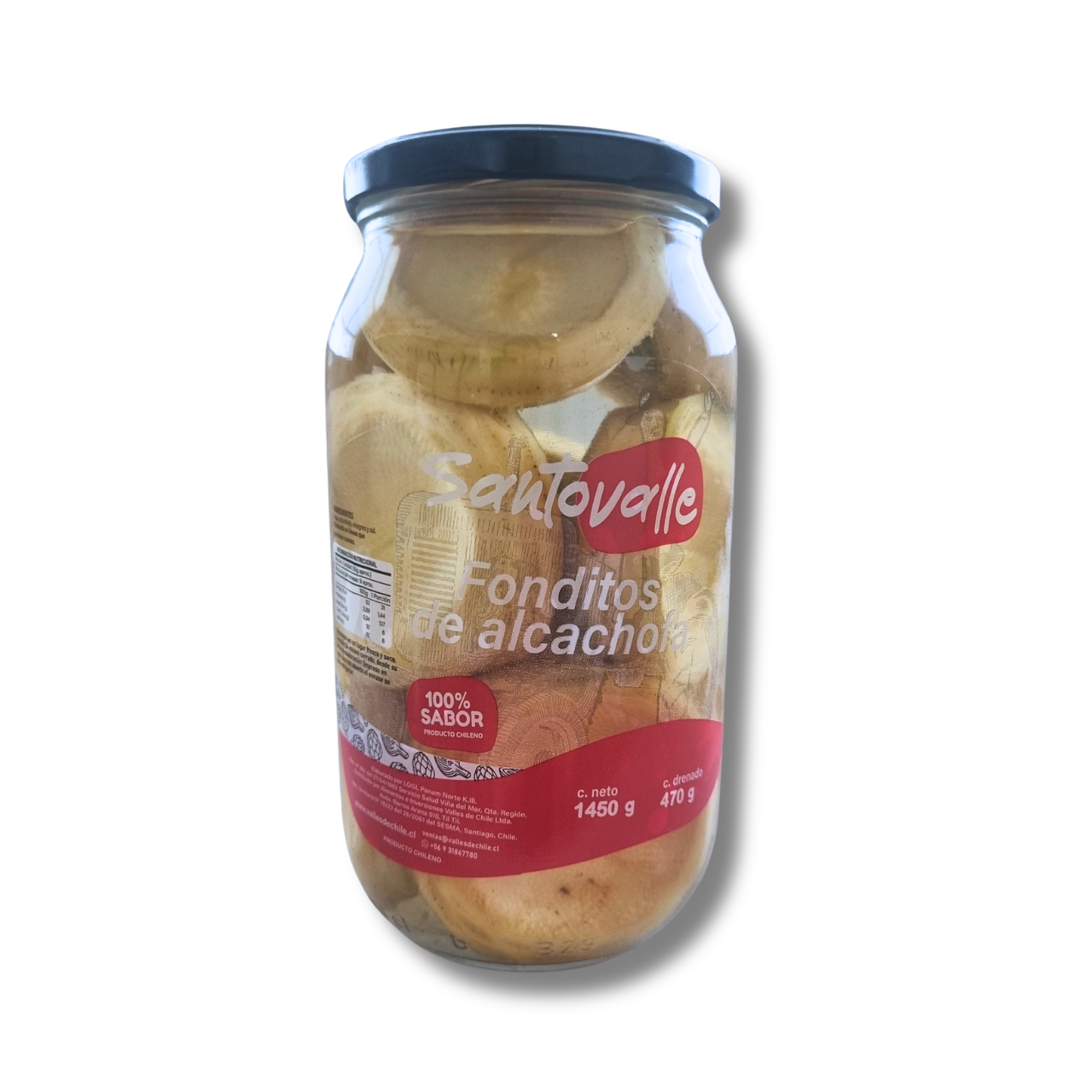 Fondos de Alcachofa en Conserva 1450g (470g Drenado) – Valles de Chile
