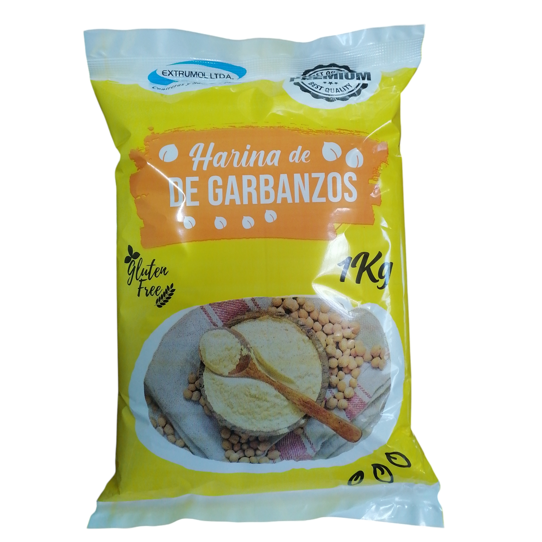 Harina de Garbanzos Sin Gluten 1kg - Extrumol-Superalimentos-Mercado Silvestre