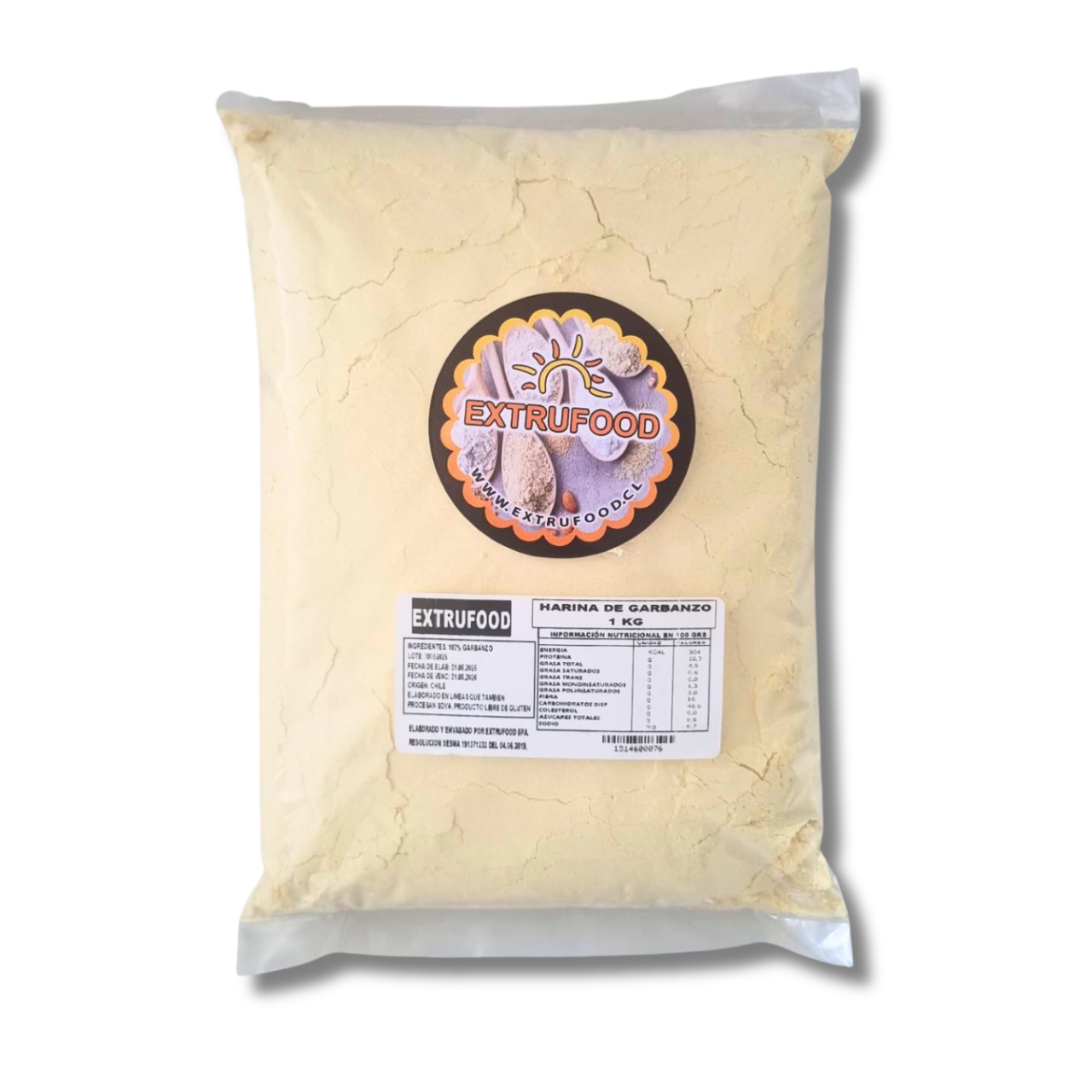 Harina de Garbanzos 1kg – Sin Gluten – Extrufood