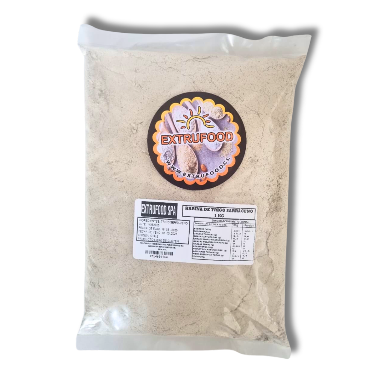 Harina de Trigo Sarraceno Integral 1kg – Sin Gluten – Extrufood