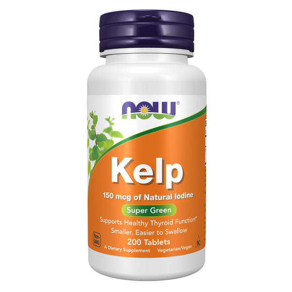 Kelp (Yodo Natural 150mcg) 200 Tabletas (6,6 meses) - Now Foods