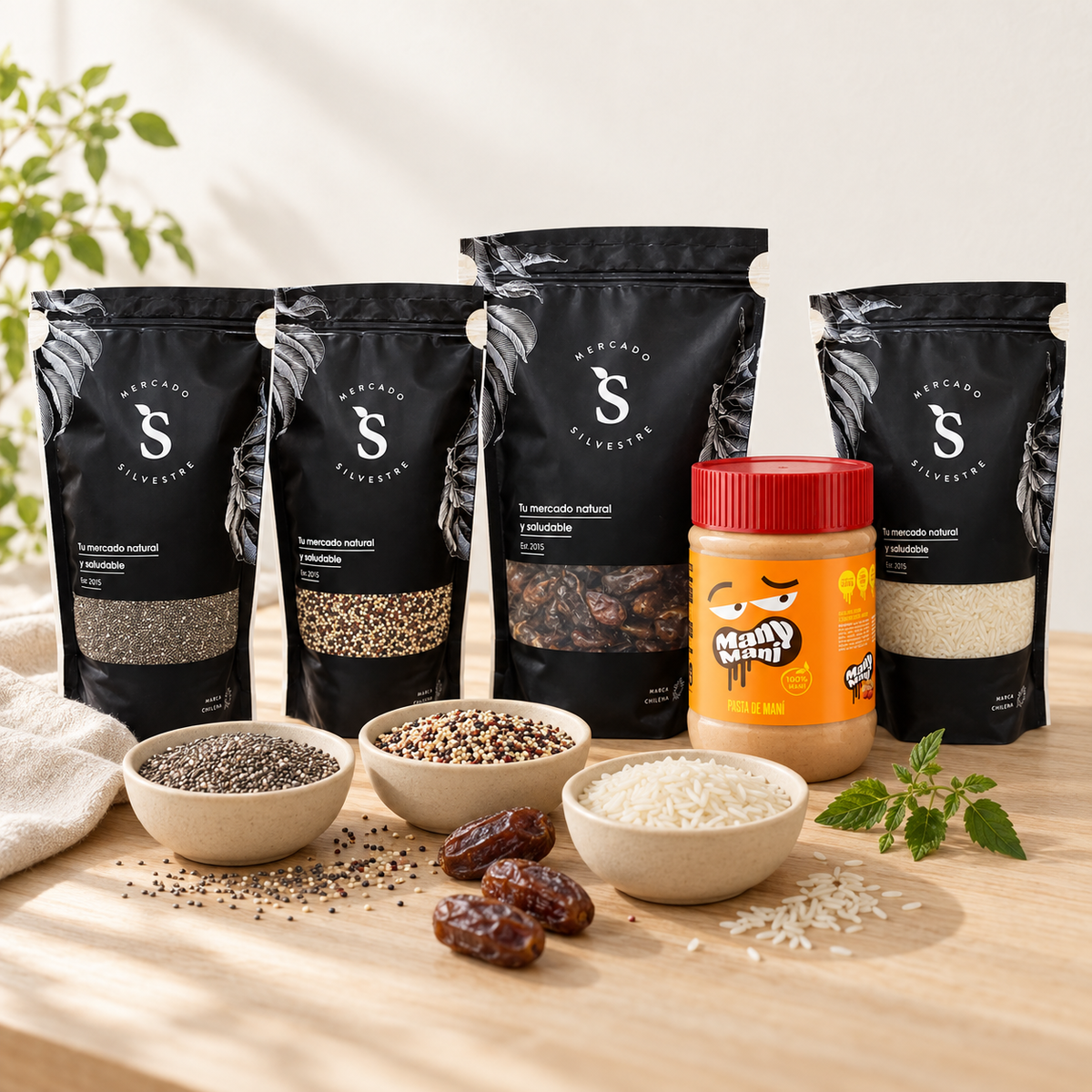 Kit Vuelta a la Rutina (Chía, Quínoa, Dátiles, Pasta de Maní y Basmati)