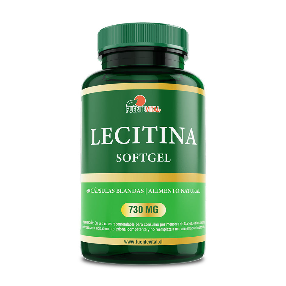 Lecitina de Soya 730mg 60 Cápsulas Softgel (2 meses) - Fuente Vital-Vitaminas-Mercado Silvestre
