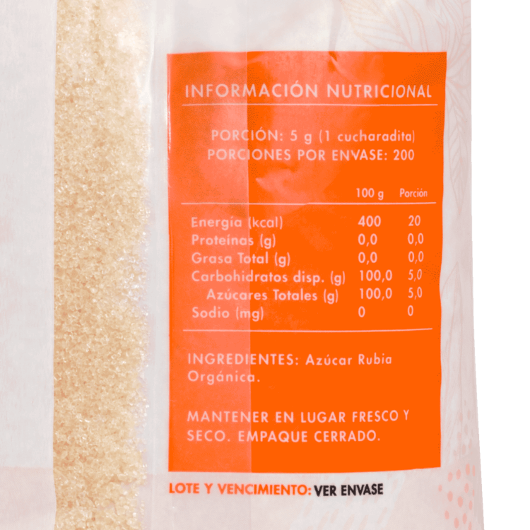 Azúcar Rubia Orgánica 1kg Sin Gluten - Manare