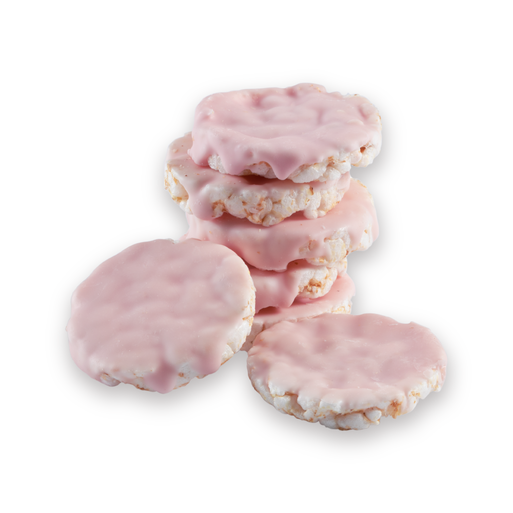 Galletitas de Arroz Integral Yogurt Frutilla 25gr - Sin Gluten - Mizos