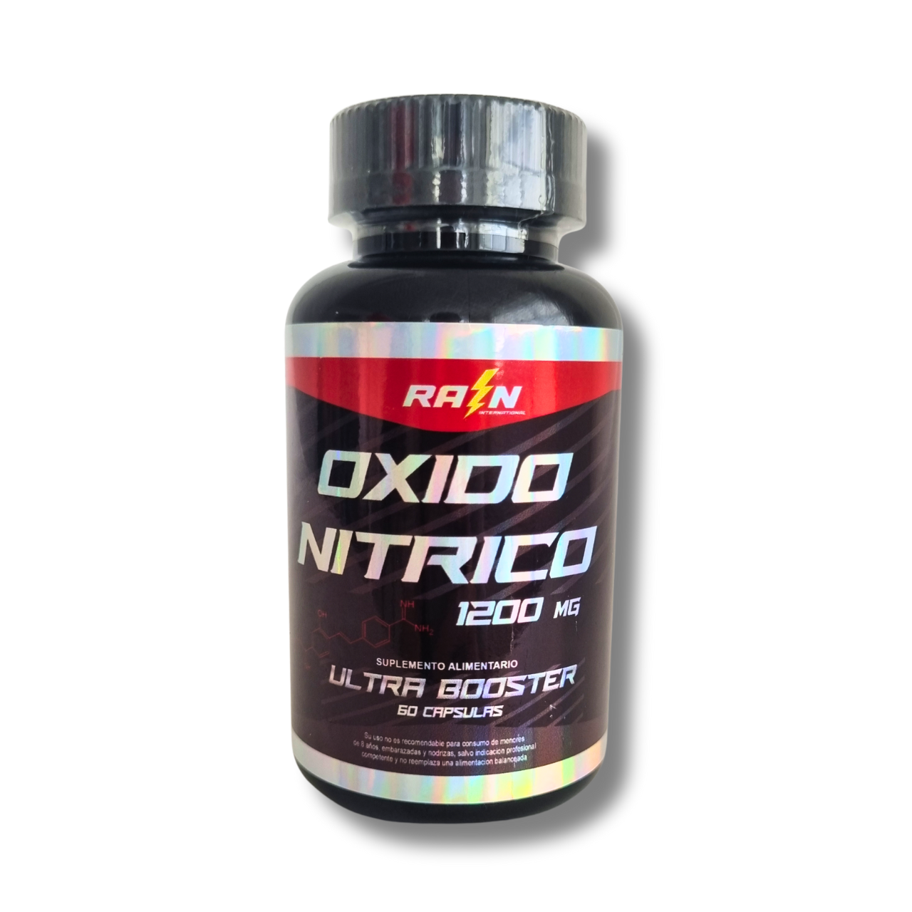 Óxido Nítrico Ultra Booster 1200 mg – 60 Cápsulas (1 Mes) - Rain