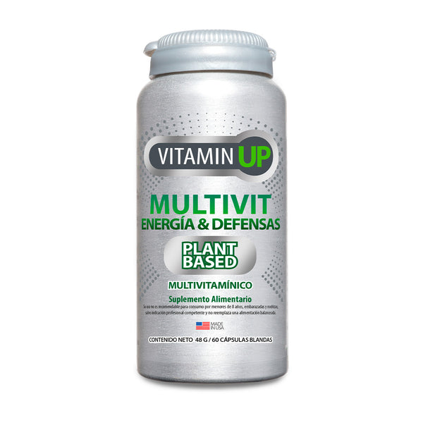 Vitamin Up Multivit Energia & Defensa Multivitamínico Plant Based 60 Cápsulas Softgel (1 mes) - Newscience