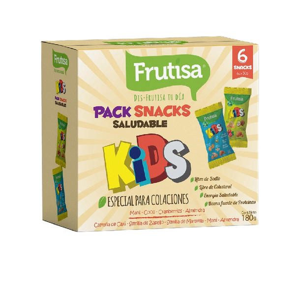 Pack Snack Saludable Kids 180gr 6x30gr - Frutisa