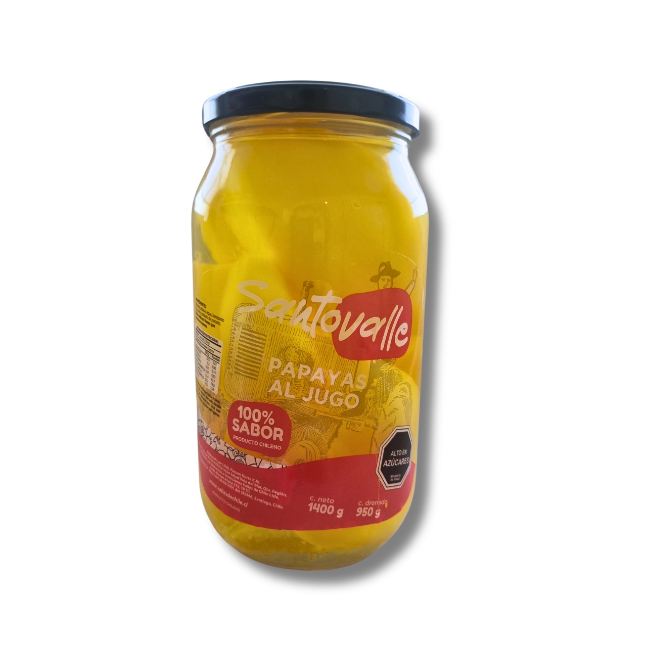 Papayas al Jugo 1400g (950g Drenado) – Valles de Chile