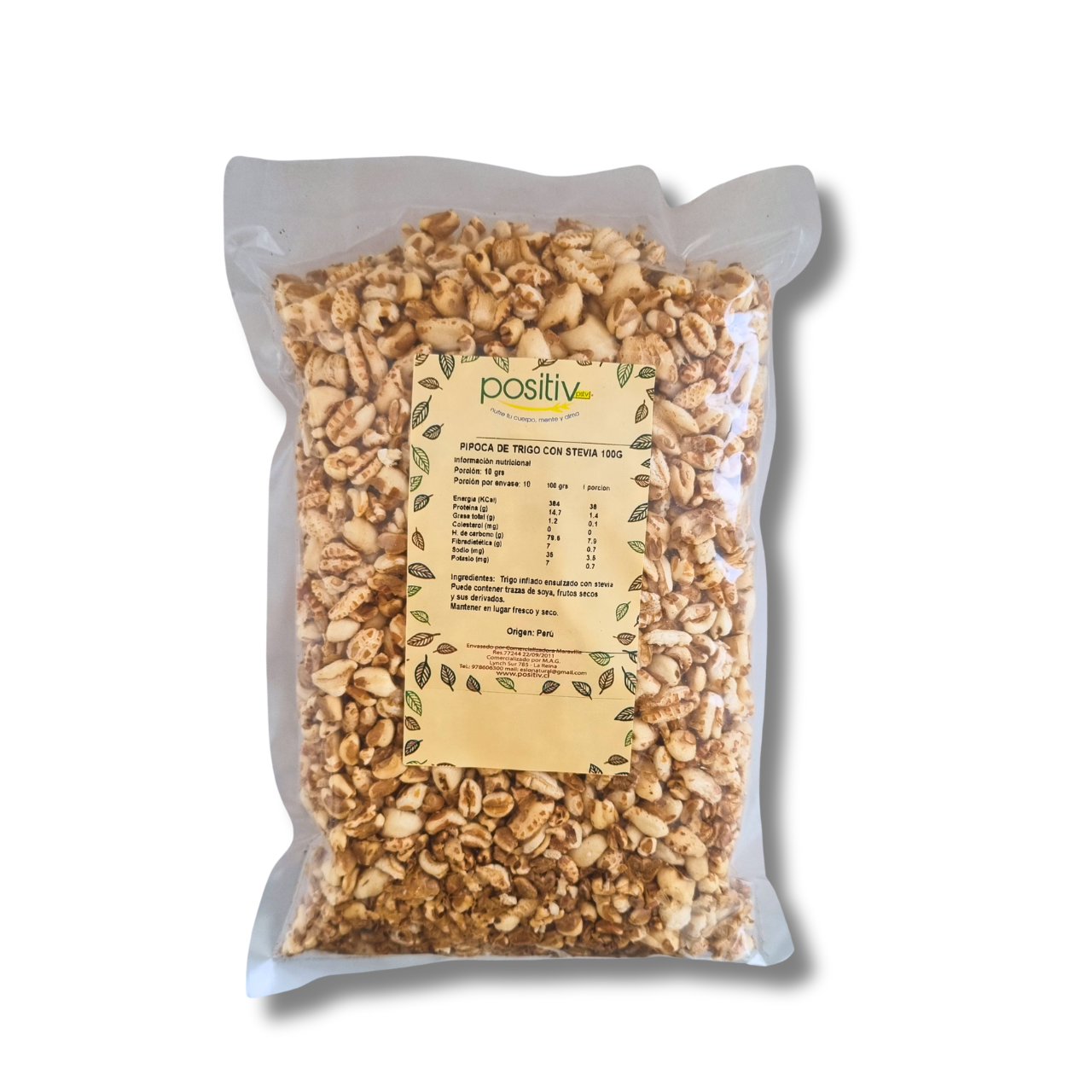 Pipoca de Trigo con Stevia 100gr - Positiv