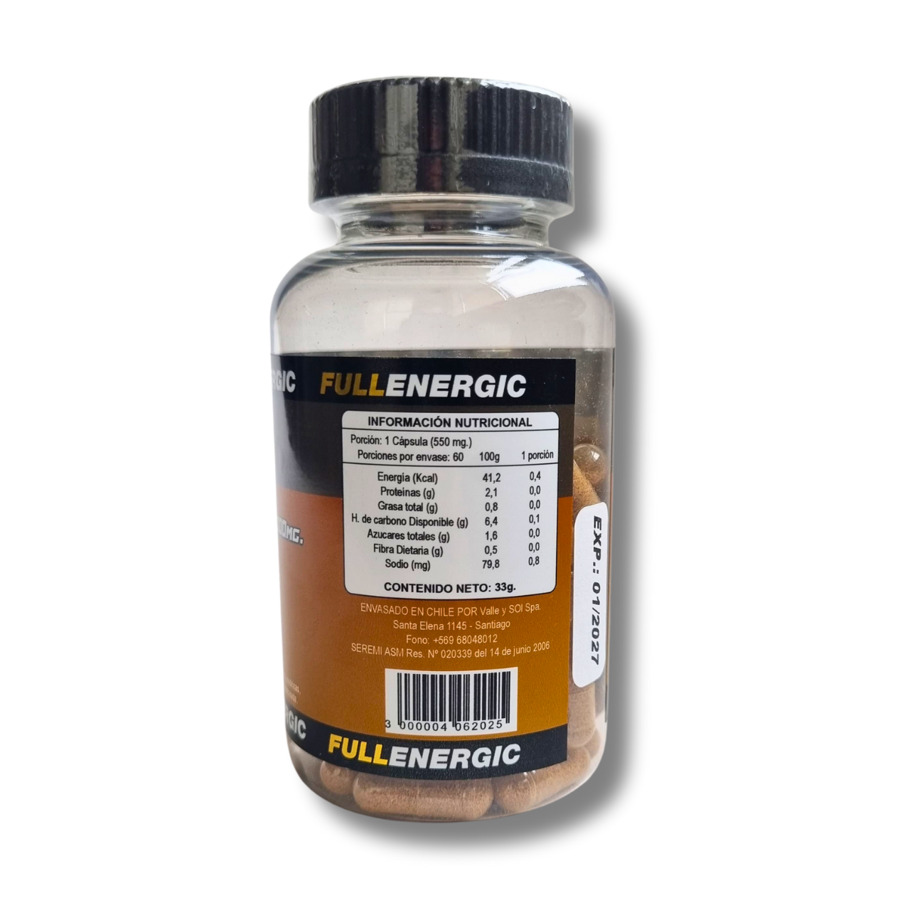 Reishi 1000mg (Fungi - Hongo) 60 Cápsulas (1 mes) - Full Energic-Vitaminas-Mercado Silvestre