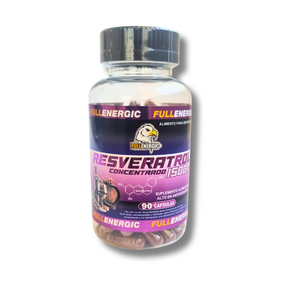 Resveratrol Concentrado 1500mg 90 Cápsulas (1 mes) - Full Energic