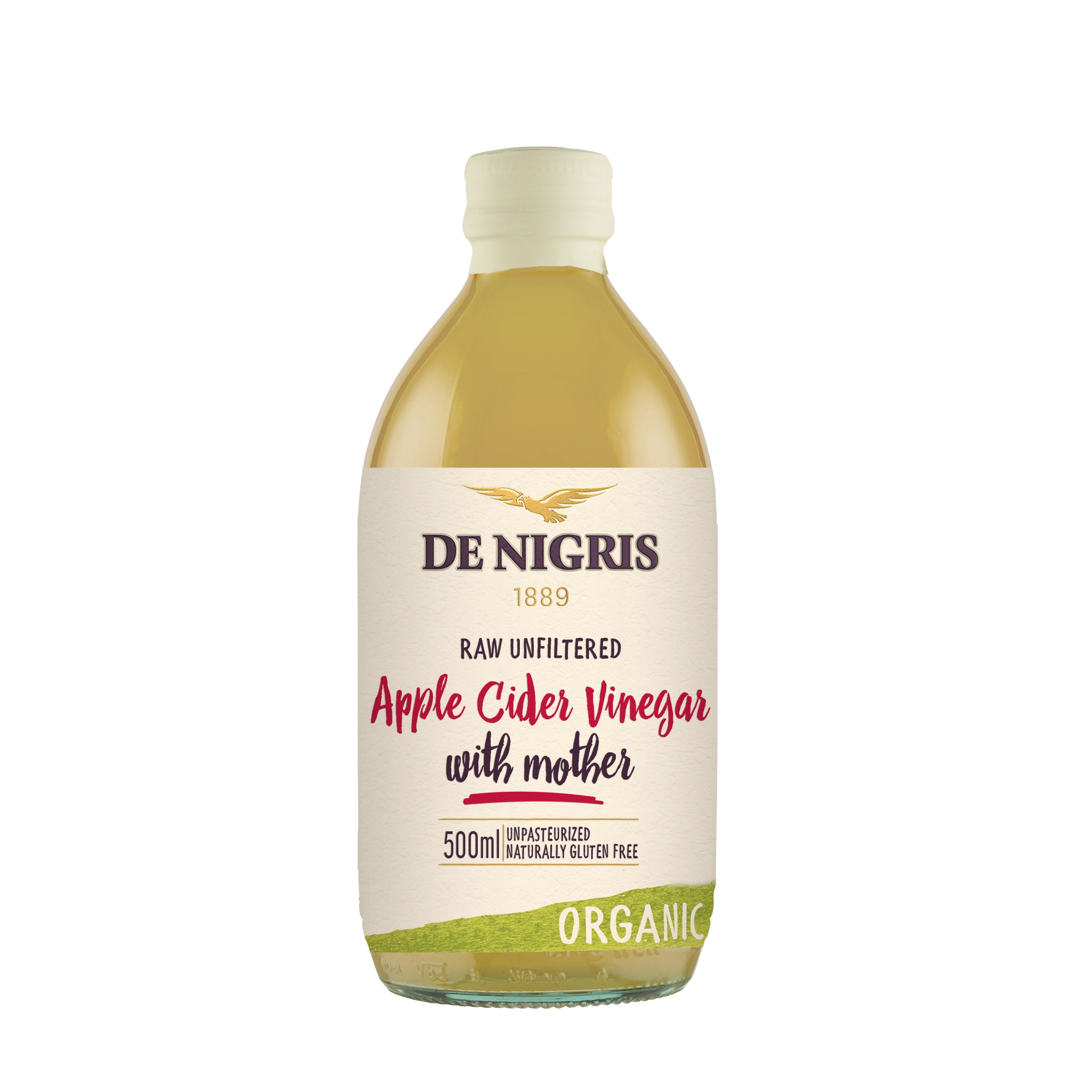 Vinagre de Sidra de Manzana Orgánico 500ml - Sin Gluten - De Nigris