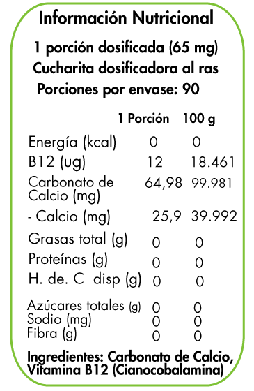 Vitamina B12 - 90 porciones - Dulzura Natural